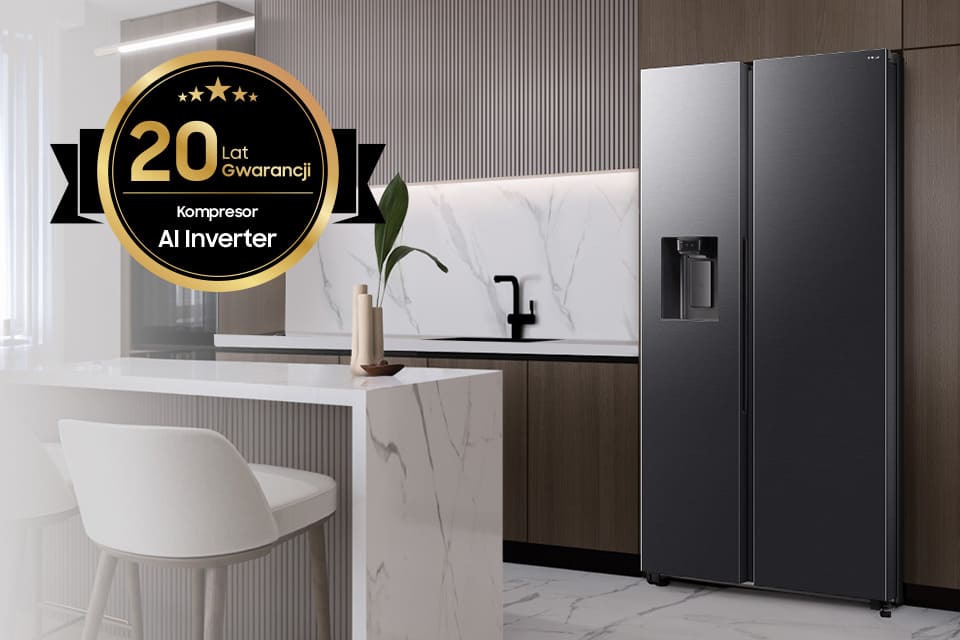 kompresor AI Digital Inverter w lodówce Samsung rs70f65kefeo 